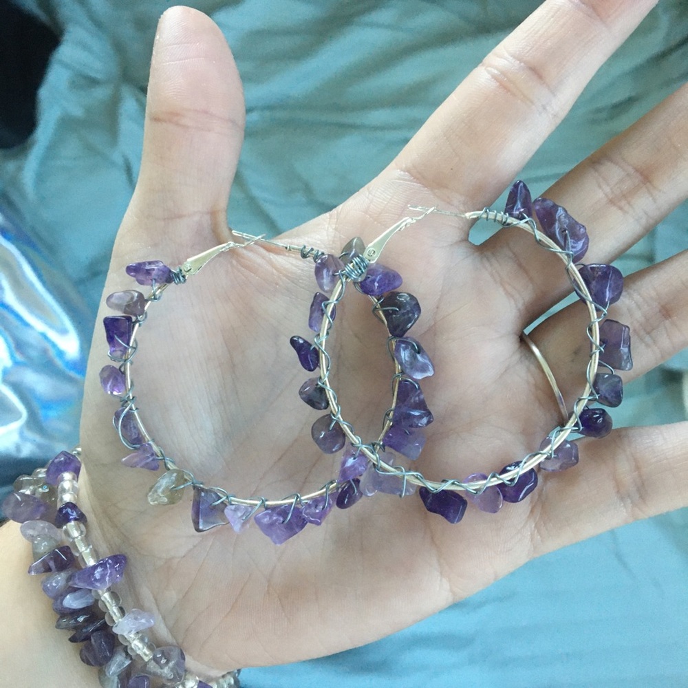 50mm wire wrapped hoop earrings✨
